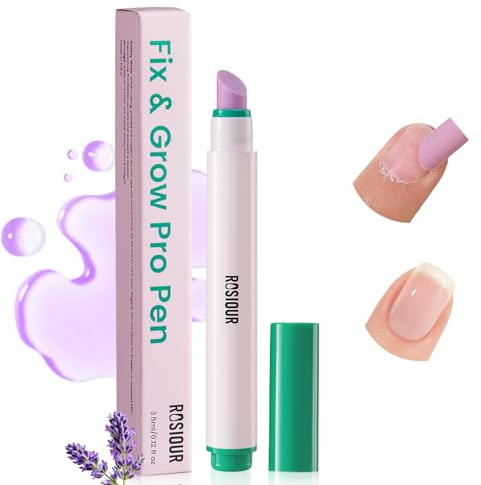 Yokilly 3-in-1 Penna per rimuovere le cuticole e olio per unghie: Penna con punta in ceramica per spingere le cuticole, olio per cuticole per la cura delle unghie - Penna per la cura delle unghie e