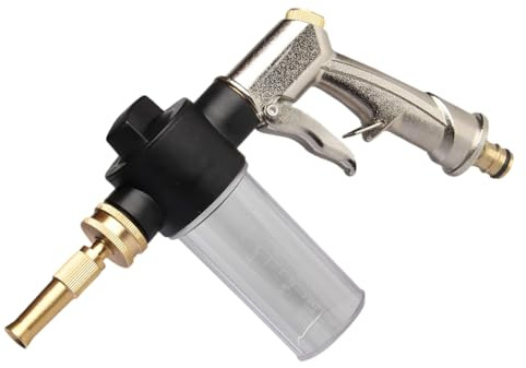 Spruzzatore regolabile per tubo da giardino con dispenser di sapone da 99,2 g per la pulizia dei pavimenti e il lavaggio dell'auto, uso efficiente attrezzatura per irrigazione esterna