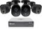 Swann Security CCTV Kit, 4 Channel 1080p Full HD 1TB HDD DVR-4580 with 4 x PRO-1080MSB Black Enforcer Bullet Analogue CCTV Cameras - Works with Google Assistant and Alexa
