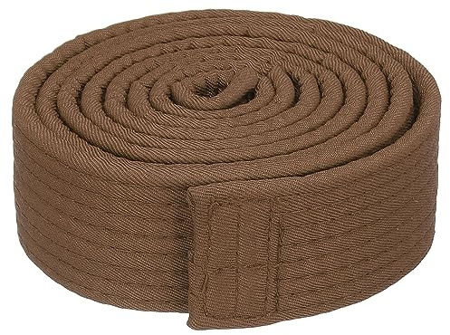 PATIKIL Taekwondo färgat rankningsbälte 3,8 cm x 5,9 m 1,8 m, polyester kampsport judo karate bälte för tränarundervisning, brun