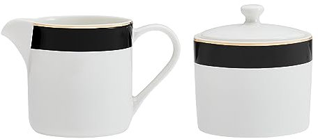MIKASA Luxe Deco 2pc Sugar & Creamer Set, Gift Boxed