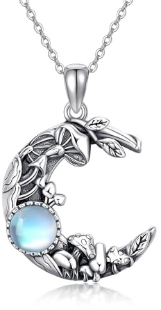 HUKKUN Collar de setas Plata 925 Colgante de setas Collar de setas Joyería de setas Regalos Mujeres