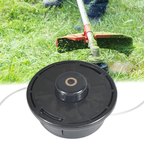 Fadenkopf M10x1,25 Links mit Tippautomatik Mähkopf Fadenkopf Rasentrimmer Kopf Doppelfadenkopf Fadenspule Nylonfaden für Benzin Motorsense Freischneider