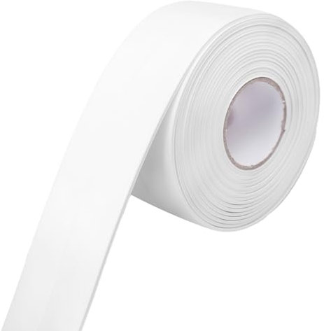 KMKANPO 1 Rotoli 38mm x 3.2m nastro sigillante impermeabile,Sigillante Autoadesivo Nastro,nastro sigillante doccia,Antimuffa,per Cucina,Bagno,Toilette(Bianco)