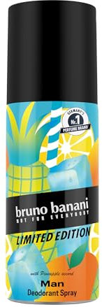 bruno banani Limited Edition Deodorant Body Spray für Ihn, lebendiger und maskuliner Fougère-Duft mit fruchtigen Noten, langanhaltend, 150 ml