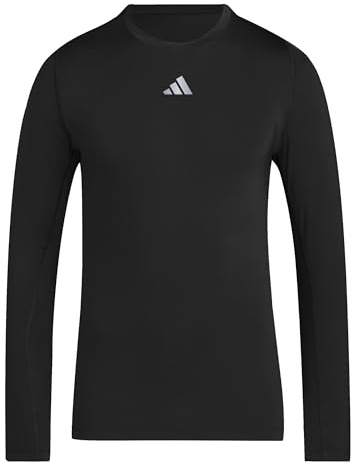 adidas Hombre Techfit Longsleeve Men Shirt, Black, S