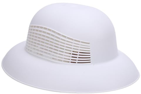 Tixiyu Beekeeping Hat Beekeeper Cap Protective Vented Plastic Hard Hat with Wide Brim for Men Women Beekeeping White