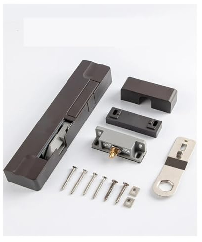 Chiusura automatica per porte e fermaporta con funzione di blocco, sistema di scorrimento automatico per la casa, meccanismo per la porta del patio durevole (Black Right Open)