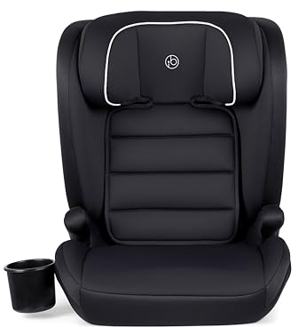 Ickle Bubba Oracle High‑Back ISOFIX Booster Seat, i‑Size R129 Group 2/3 Car Seat for Children 100–150cm (Approx. 4–12 Years), Converts to Backless with Side Impact Protection & Cup Holder – Black