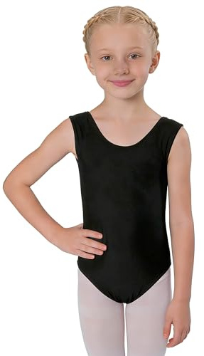 Wildarms Maillot de Ballet para Niñas sin Mangas, Leotardo de Danza Infantil para Gimnasia, Baile y Disfraces