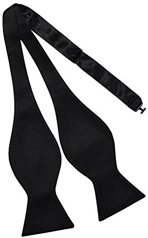 DonDon Herren Fliege zum Selberbinden Schleife Querbinder passend zu Anzug und Smoking - Schwarz
