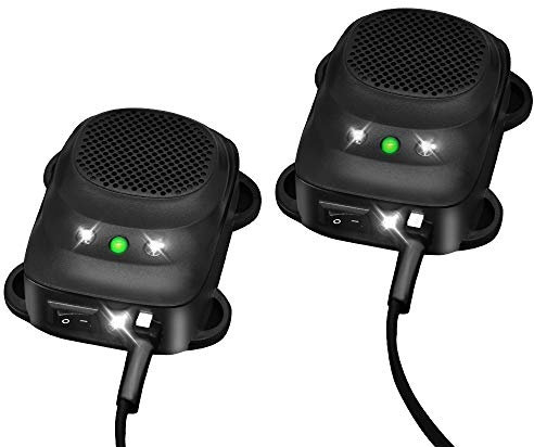 Loraffe 2 Pack Under Hood Animal Repeller Car Rat Repeller Rodent Repellent Ultrasonic Mouse Deterrent for 12V 24V Vehicle Automobile Get Rid of Mice in Car Engine with Ultrasound and LED Flashlights