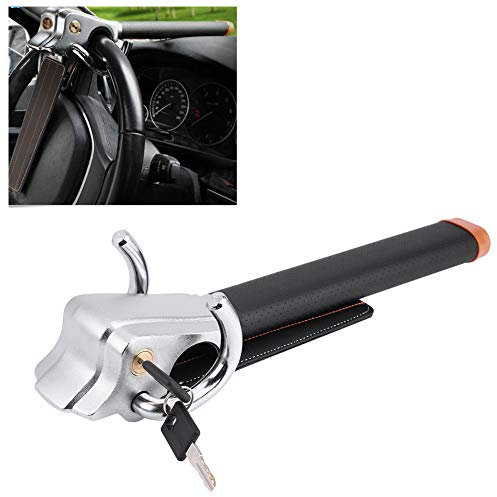 Estink Car Steering Wheel Lock, Anti-Theft High-Security Folding Steering Lock 3-Direction Airbag Compatible with Keys Universal Fit for Van Truck Cars