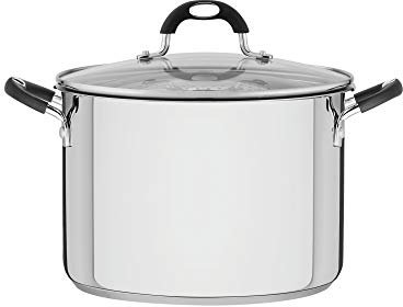 TRAMONTINA - Olla Solar Silicone, para Pasta con Escurridor, de Acero Inoxidable y Terminación Brillante, con Fondo Triple y Tapa, 24 cm y 7,8 L