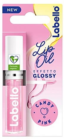 Labello Lip Oil Effet Brillant Lèvres, Candy Pink, 5,5 mm