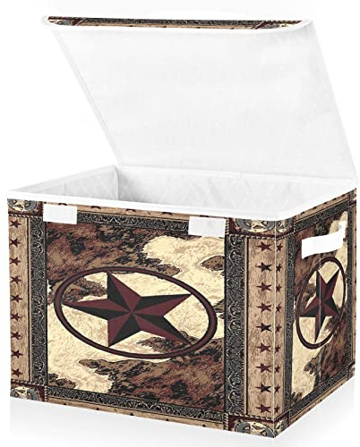 Mnsruu Storage Boxes with Lids, Treasure Chest Pirate Retro Large Storage Basket Organizer Shelves Cube Bin Toy Clothes Underbed