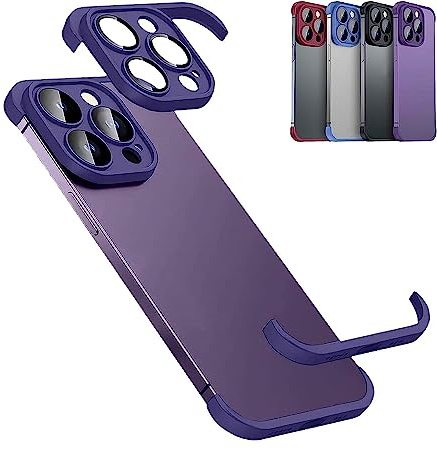 Lcmei Coque Antichoc aux Quatre Coins sans Bordure pour iPhone 14 13 Pro Max avec Protection d'objectif d'appareil Photo,Coussin d'angle de Luxe en Silicone Souple Bord de Protection Mince et léger