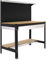 SimonRack Etabli d’Atelier, Capacité de Charge 600 kg, 1445x1210x610 mm, Panneau Perforé avec 1 Étagère, Étagère Tiroir de Rangement, Table de Travail Bricolage, Anthracite/Bois - BT3