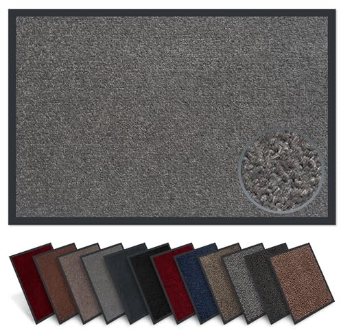 Carpet Diem Fußmatte innen, große Auswahl, Größe: 60x90 cm, Farbe: grau - Halten Sie Ihr Zuhause sauber mit unserer Schmutzfangmatte