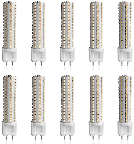 FYZDLAOR G12 LED Bulb 15 Watt 1500 Lumens Dimmable G12 Light Source G12 Bi-Pin Base LED Corn Light Bulb (150 Watt Halogen Equivalent), 10% - 100% Brightness Adjustment (10 PCS)