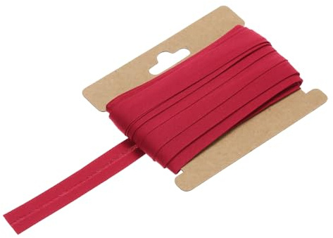sourcing map 1/2 Inch Single Fold Bias Tape Cotton Continuous Bulk Bias Tape for Sewing,Seaming Quilting Hemming Binding Crafts (Dark Red 10 Yards)