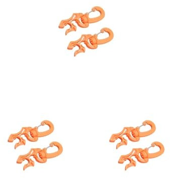 Timcryxient Schlauchhalter-Clips, Wassersport, professionelles Klemmgerät, Regler, Klemmhaken, Orange, 3 Stück