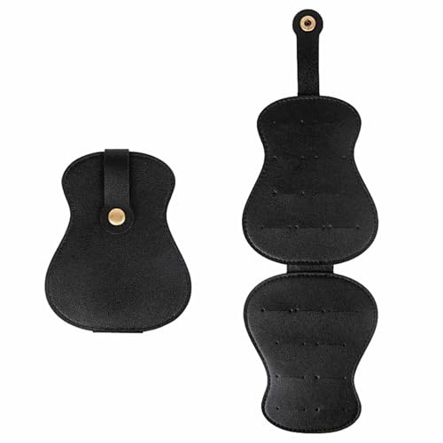 LKTFATD Guitar Picks Holder,Plectrum Holder,Portable Pu Leather Guitar Pick Case,Holder Bag Display Case Guitar Pick Organizer Accessories Music Gift for Guitar Players Musicians