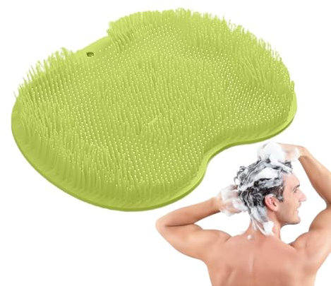 Shower Foot Scrubber Mat - Wall-Mounted Back Washer Pad,Quick-Dry Shower Foot Scrubber Mat for Bathroom, Bathtub, Hotel, Poolside