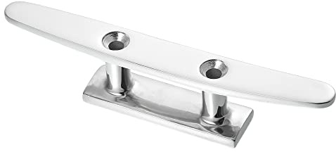 X AUTOHAUX 6 150mm Stainless Steel Flagpole Cleat Hook Boat Deck Rope Cleats