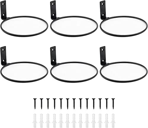 Greemov 6 Pack 8 Inch Wall Flower Pot Holder Ring Plant Hanger, Metal Planter Hooks Wall Mounted Bracket Heavy Duty for Outdoor Indoor