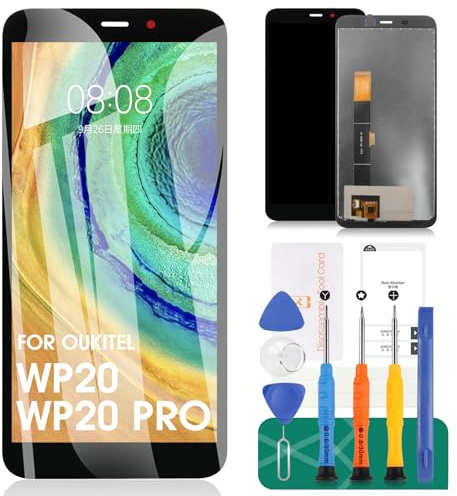 Para Oukitel WP20 Pantalla LCD para Oukitel WP20 Pro Reemplazo de pantalla táctil digitalizador Asamblea Kits de reparación (negro, sin marco)