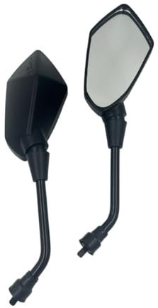 Universal 2 Stück Motorrad Spiegel, Motorrad Rückspiegel mit Rechtsgewinde und Linksgewinde, MotorradSpiegel Kompatibel mit Scooter, Roller, ATV, Moped, E-Bike