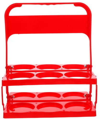 QZQHUSOJ 1 estante de almacenamiento para botellas de vino, soporte rústico para copas de vino, soporte para copas de vino, soporte para mango de vino, cesta de plástico, estantes de exhibición