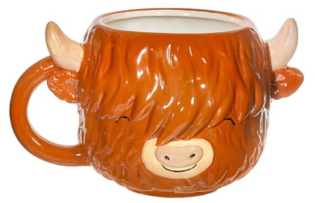 Sass & Belle Highland Cow Shaped Mug
