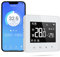 Thermostat Connecté Sans Fil, Compatible Alexa et Google Home, Chaudière Gaz, Intelligent WiFi Avec Écran LED Tactile, Commande Vocale et à Distance (B)