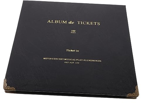 iplusmile Álbum Transparente Para Coleccionistas De Billetes y Entradas Organizador De Talonarios Con Sueltas Porta Tickets Con Diseño Resistente y Visualización Clara Para Almacenaje De Bil