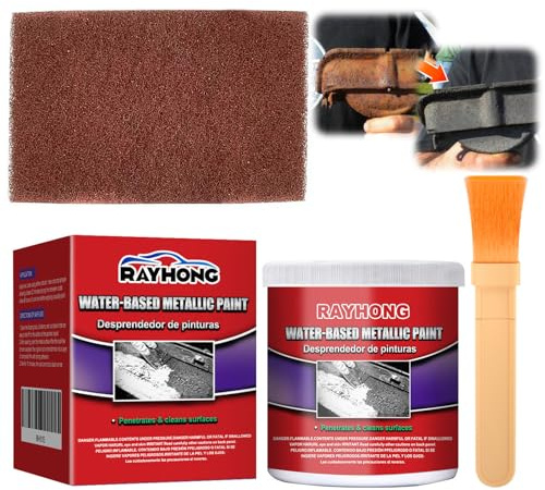 exatta Convertitore Ruggine, Gel convertitore di ruggine, con Stoffa e Pennello, Eliminare Ruggine da Metallo, Antiruggine per Ferro, Togli Ruggine per Metalli, Bici, Auto, Bicicletta
