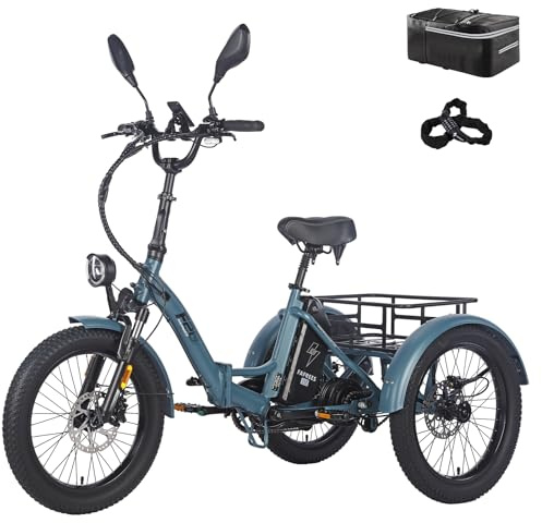 Fafrees F20 Mate Triciclo Eléctrico para Adultos 48V 21 Ah, 20 Pulgadas, homologado Bicicleta eléctrica Plegable 180kg, Plegable De 3 Ruedas 65N.m, Frenos de Disco hidráulicos, E Bike Hombre Mujer