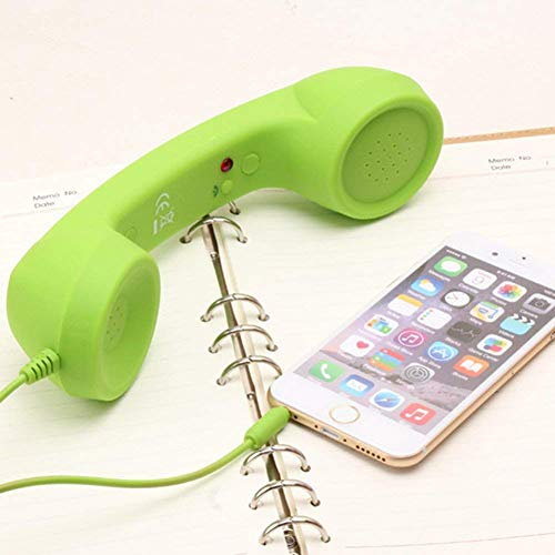 EisEyen, cornetta in stile retrò per smartphone e cellulari, resistente alle radiazioni, con presa audio regolabile da 3,5 mm, per cellulari Android / iOS