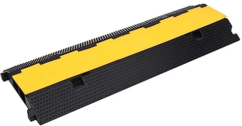 vidaXL 2 x Rampe di Protezione per Cavo 2 Canali Protezioni per Fili Tubi Copricavi per Pavimento 100 cm Gomma