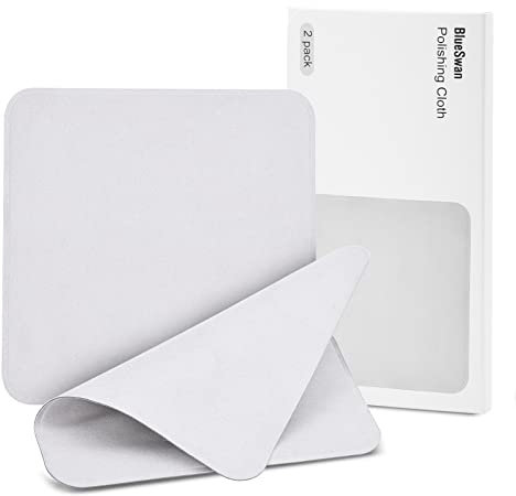BlueSwan Paño de Limpieza Compatible con Apple Screen, paño de Limpieza de Microfibra para Limpiar teléfonos móviles, Pantallas de computadora, monitores, 15,8 × 15,8 cm, Paquete de 2