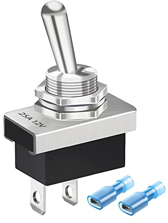 Gebildet Metall Vippströmbrytare 25A 12VDC/15A 24VDC/10A 250VAC/ 15A 125VAC SPST På/av 2Pin 2 Position