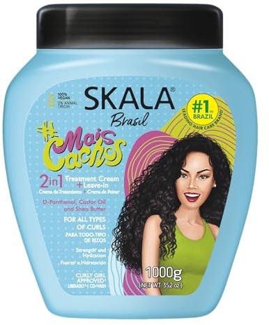 SKALA Corn Cachos for Hair Type 3Abc - 2 in 1 Treatment Balm Cream and Comb Cream 35.2 oz