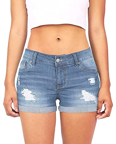 Jeans shorts dam ribbade denim shorts medium midja korta jeans med fickor bermudashorts jeansshorts hotpants denim stretch korta jeans byxor sommarjeans korta byxor strandshorts sommarshorts
