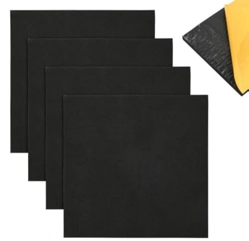 Rapidbok 150 * 150mm EVA Cuscinetti Autoadesivi, Autoadesivi Gomma Tampone Antiscivolo per Mobili, Tappetino Adesivo Nero, Per Mobili, Adesivo con forte Adesione, 10mm Spessore