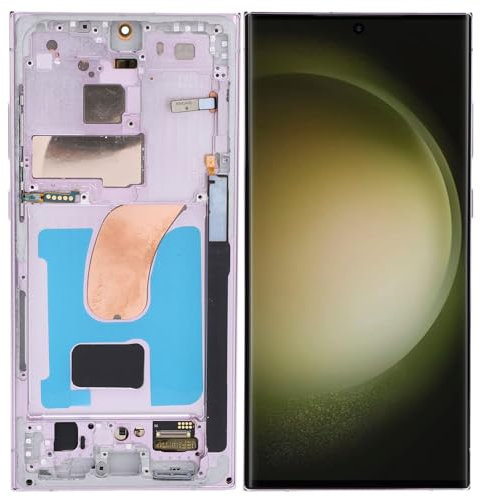 Garsent 6,8 Zoll Original für S23 Ultra, OLED LCD Display Touchscreen Digitizer Baugruppe S23ultra 5G SM-S918U LCD Bildschirm Ersatz mit Rahmenreparaturset, Fingerabdruck