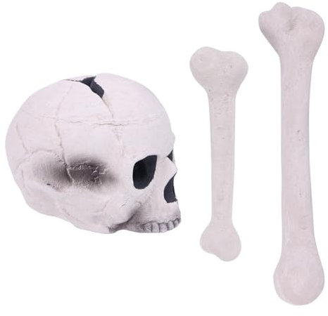 Imtrub Calaveras para hoguera, piedras de fuego, tronco de cerámica para hoguera, fogata, chimenea, chimenea, decoración de Halloween de cerámica