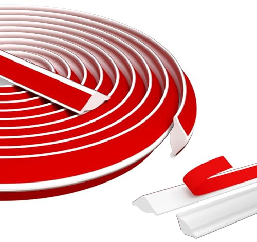 Flexible Zierleisten Selbstklebend Deckenleisten, TPE Dreieck Zierleiste Decken Und WandüBergang, Für Abschlussleiste Küchenarbeitsplatte Fliesenkanten und Schrankkanten (5M,27mm*20mm)