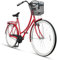 Bisan Paradise Rot - Damenfahrrad 28 Zoll mit Korb I Damenrad Single-Speed, LED-Licht, Gel-Sattel I Wartungsarmes Damen & Herren Fahrrad in Retro-Design I Hollandrad 24-26-28-Zoll - Citybike