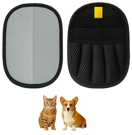 ZenithyrEn Quita Pelos Mascota 2 Piezas, Guante Quitapelos para Gatos y Perros con Efecto Electrostático, Lavable y Reutilizable, para Sofá, Ropa, Cama, Mantas y Textiles